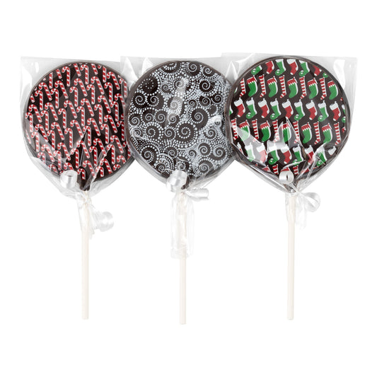 Semisweet Chocolate Lollipop - SET OF 3 - Choose Variety Inside